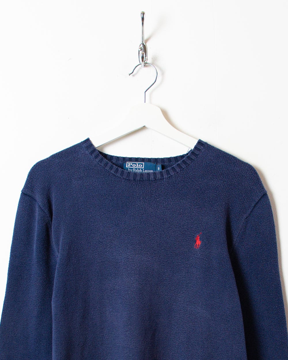 Navy Polo Ralph Lauren Knitted Sweatshirt - Small