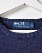 Navy Polo Ralph Lauren Knitted Sweatshirt - Small