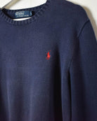 Navy Polo Ralph Lauren Knitted Sweatshirt - Small