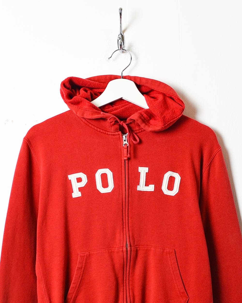 Red Polo Ralph Lauren Sport Zip-Through Hoodie - Small Women's