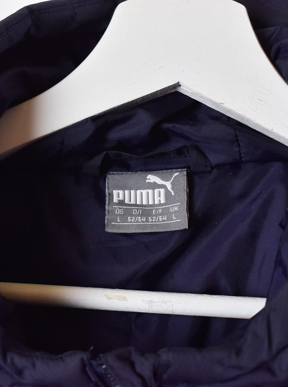 Navy Puma Burnley FC Hooded Padded Coat - Large