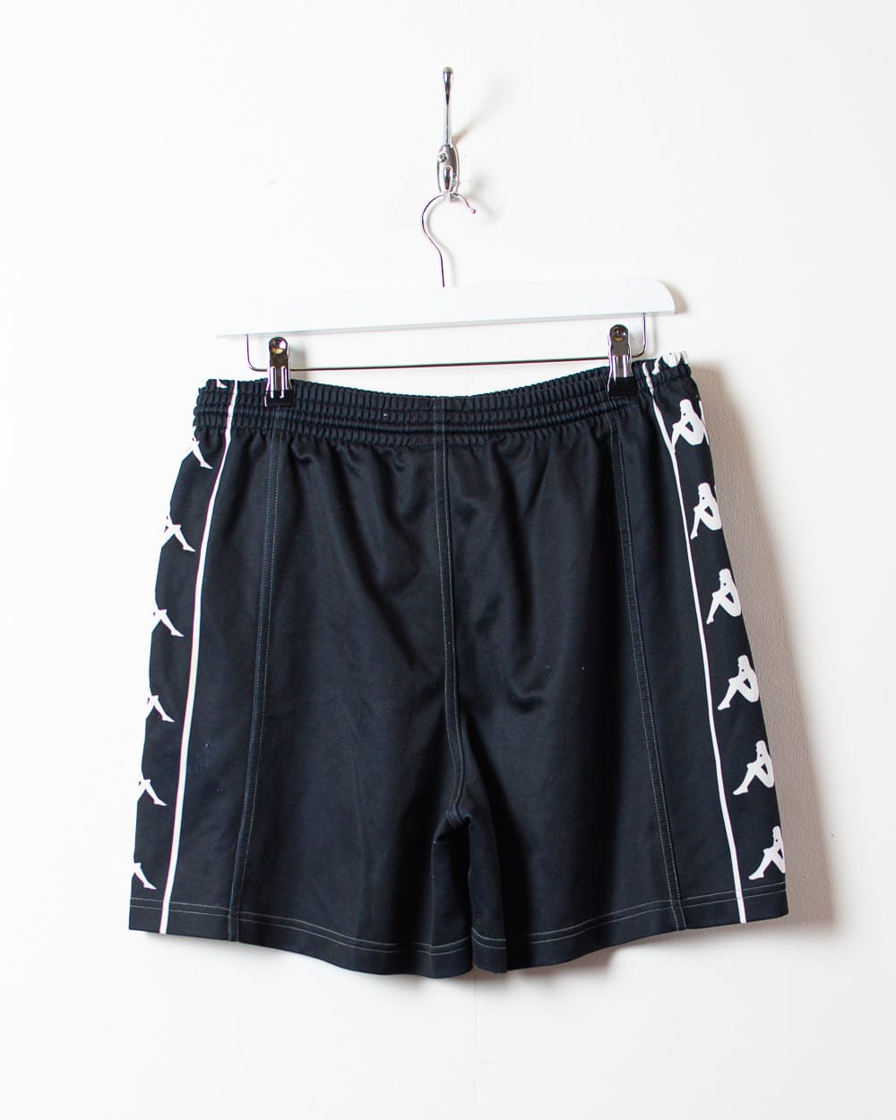 Vintage 00s Black Kappa Shorts Large Polyester Domno Vintage