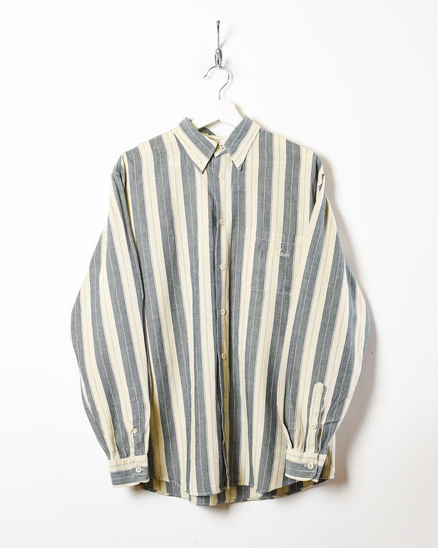 Armani Jeans Striped Shirt - Large - Domno Vintage 