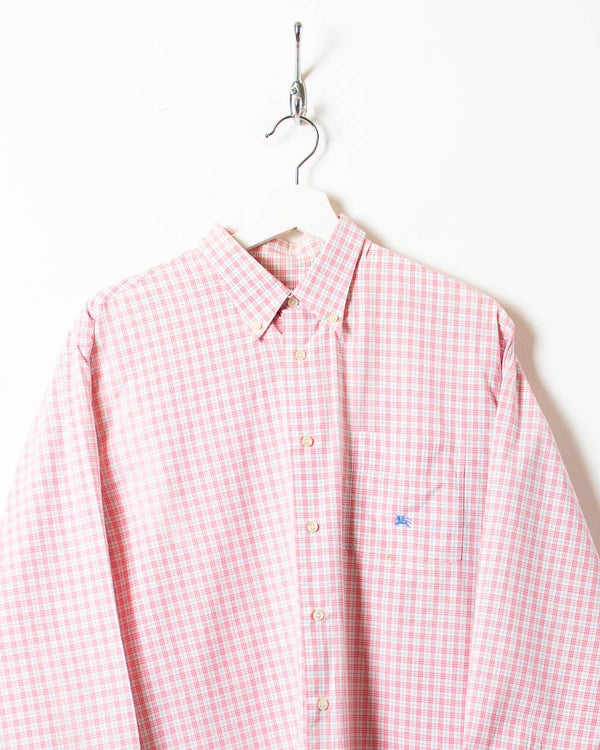 Pink Burberry Checked Shirt - Large
