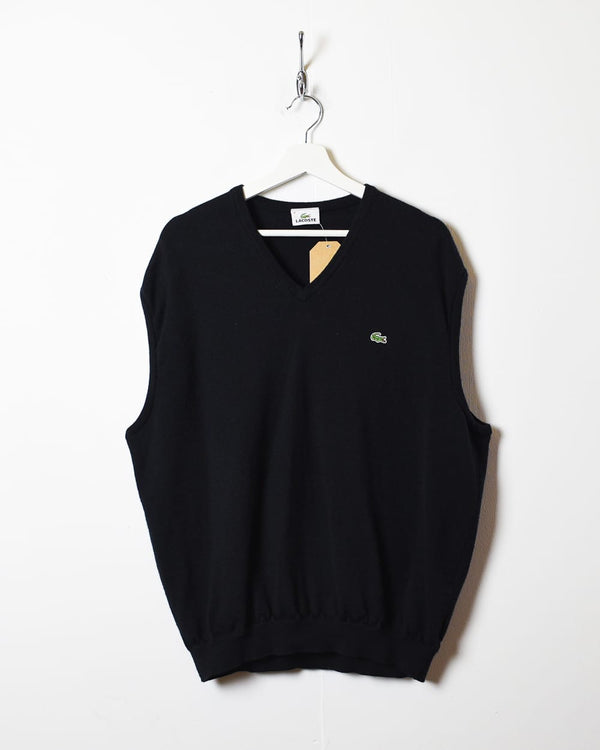 Black Lacoste Knitted Sweater Vest - Large