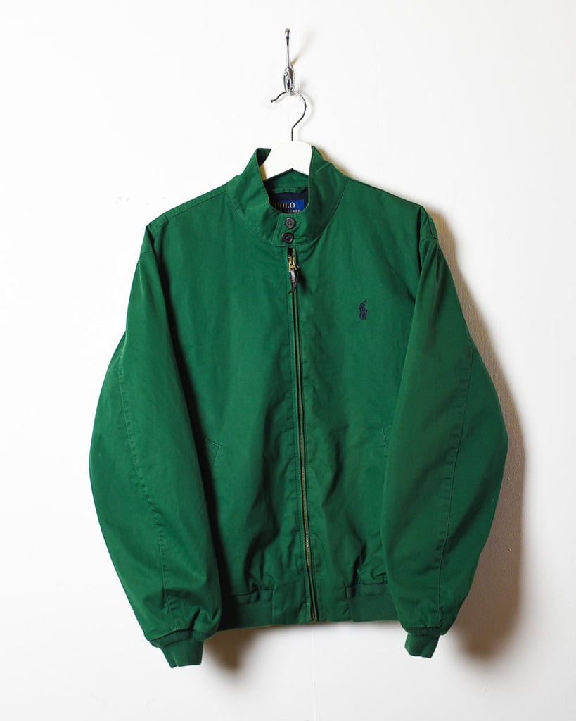 Vintage 10s+ Green Polo Ralph Lauren Harrington Jacket - Medium Cotton ...
