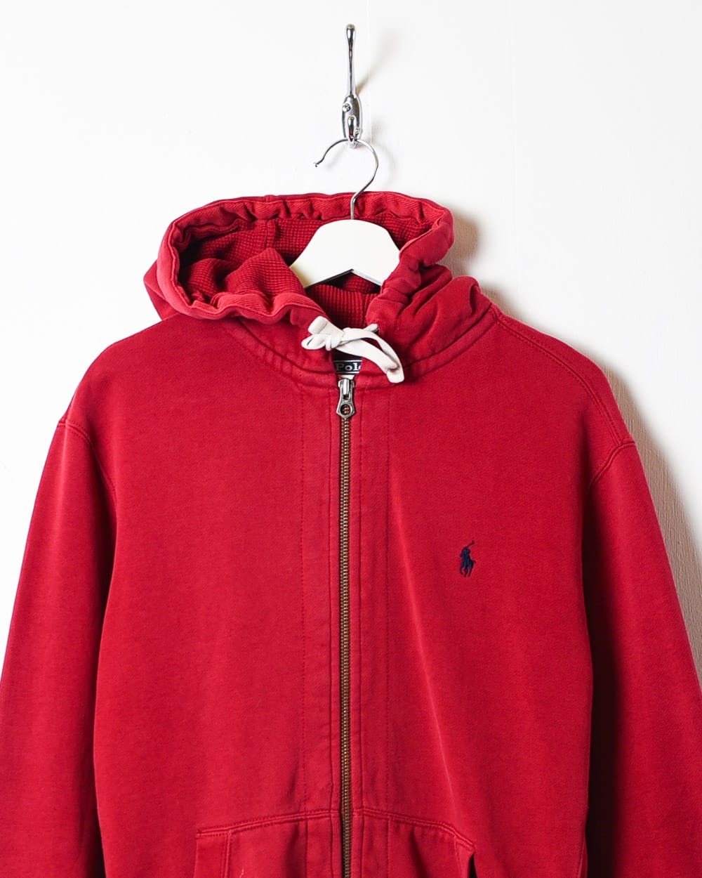 Red Polo Ralph Lauren Zip-Through Hoodie - Large