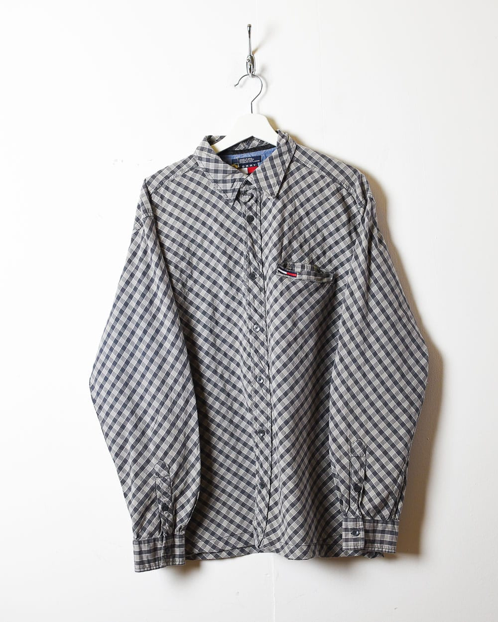 Grey Tommy Hilfiger Checked Shirt - Large