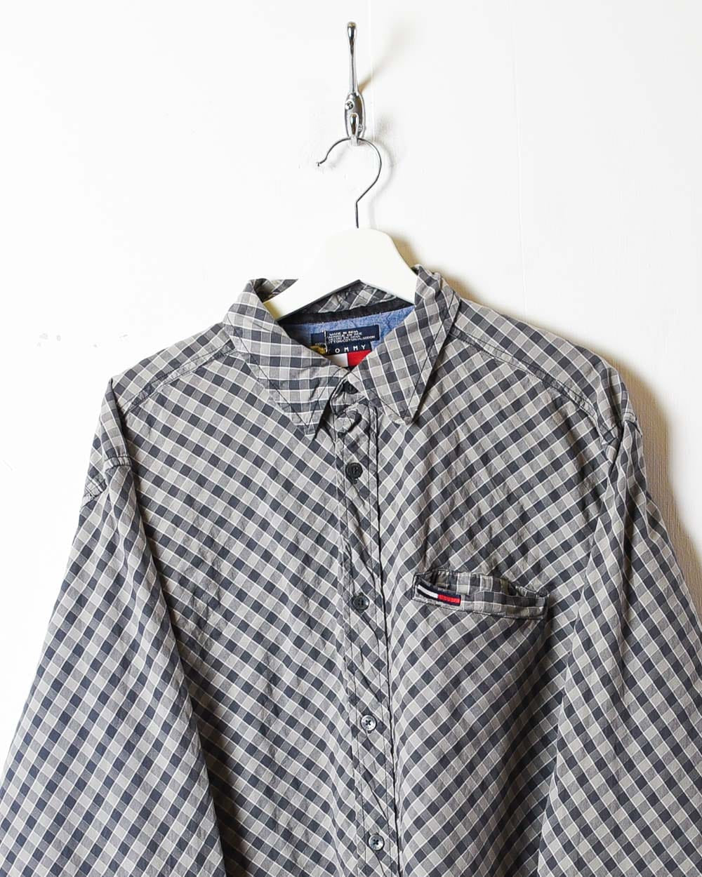 Grey Tommy Hilfiger Checked Shirt - Large