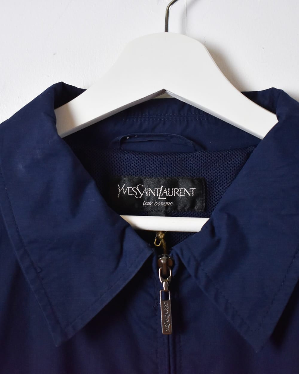 Vintage 00s Navy Yves Saint Laurent Harrington Jacket X Large Polyester Domno Vintage