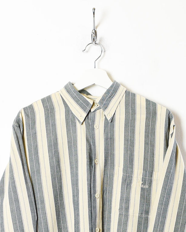Armani Jeans Striped Shirt - Large - Domno Vintage 