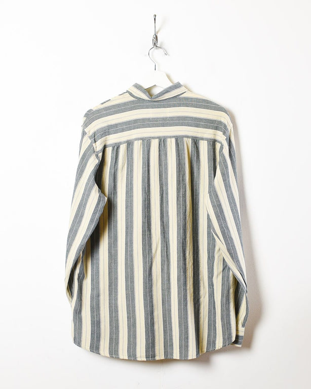Armani Jeans Striped Shirt - Large - Domno Vintage 