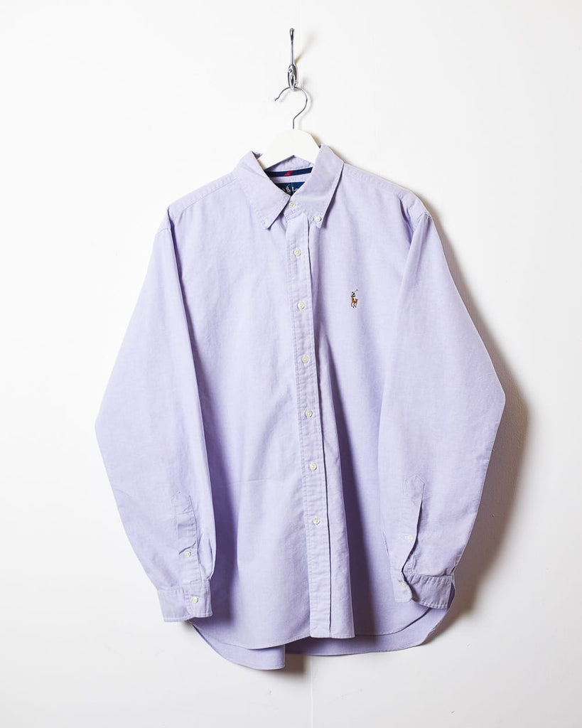 Vintage 90s Purple Polo Ralph Lauren Shirt - Large Cotton– Domno