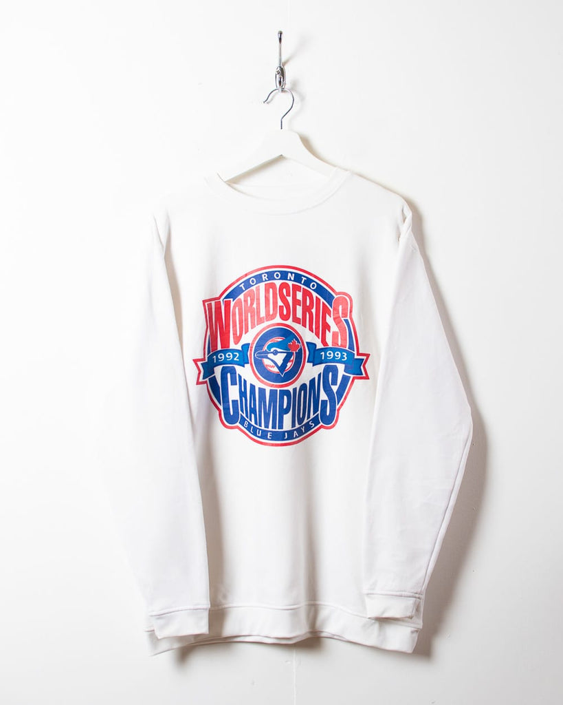 Vintage 90s White MLB Toronto Blue Jays World Series Champions 1993  Sweatshirt - X-Large Cotton– Domno Vintage