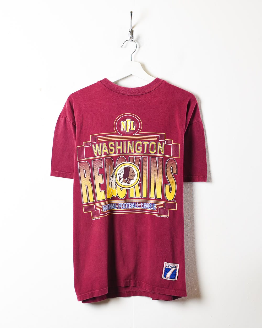 VINTAGE 84s Washington Redskins on sale Logo 7 NFL Football Jersey-T-Shirt L-USA Made