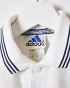 White Adidas Polo Shirt - Medium Women's