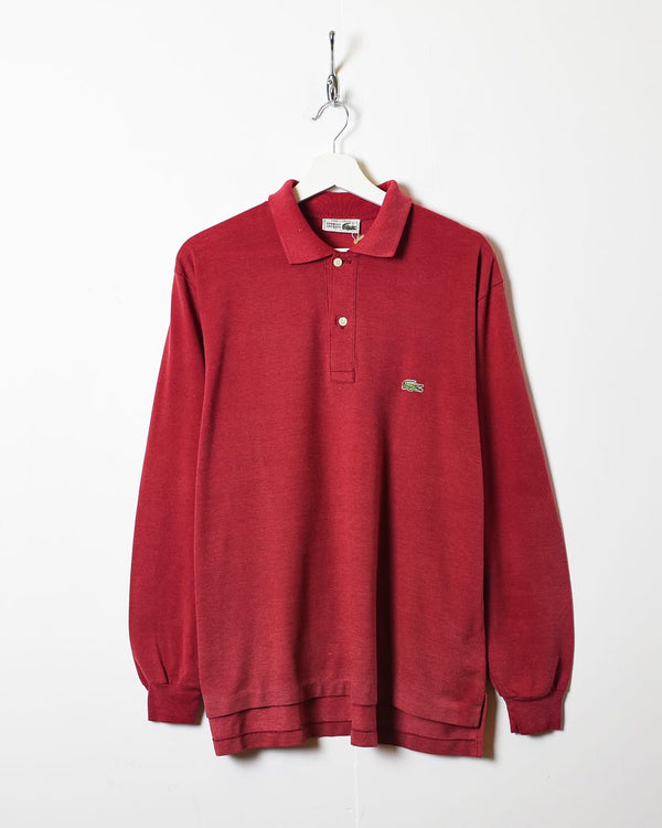 Red Chemise Lacoste Long Sleeved Polo Shirt - Medium