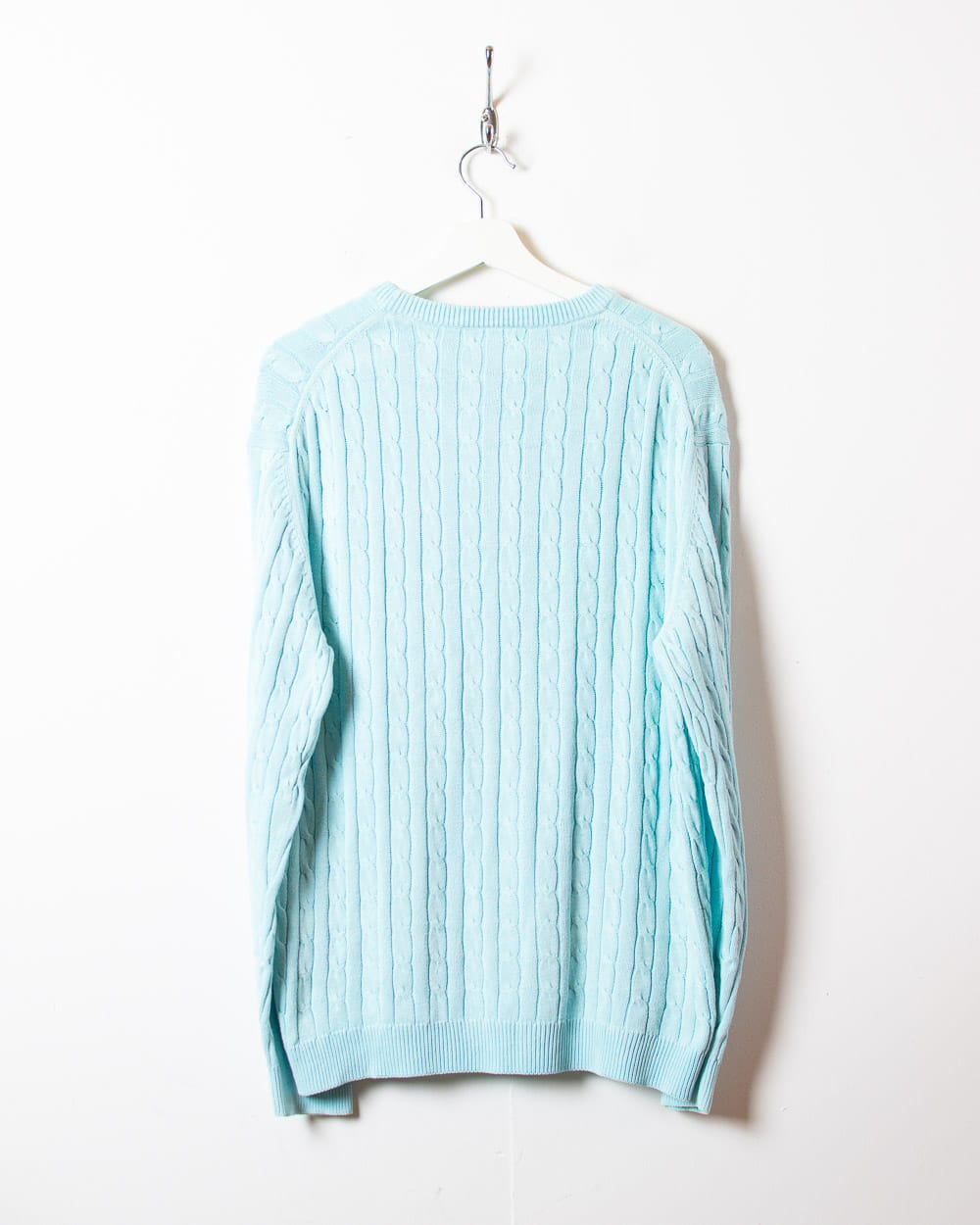 BabyBlue Lacoste Cable Knit Sweatshirt - Large