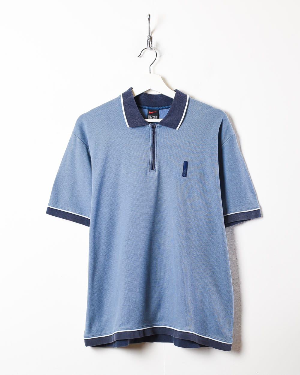 Blue Nike 1/4 Zip Polo Shirt - Medium