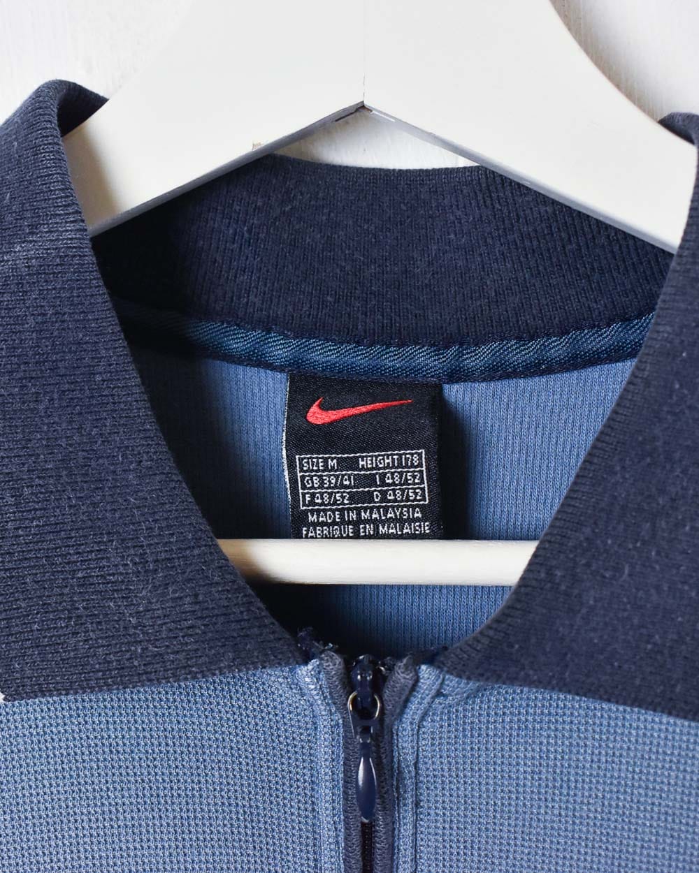Blue Nike 1/4 Zip Polo Shirt - Medium