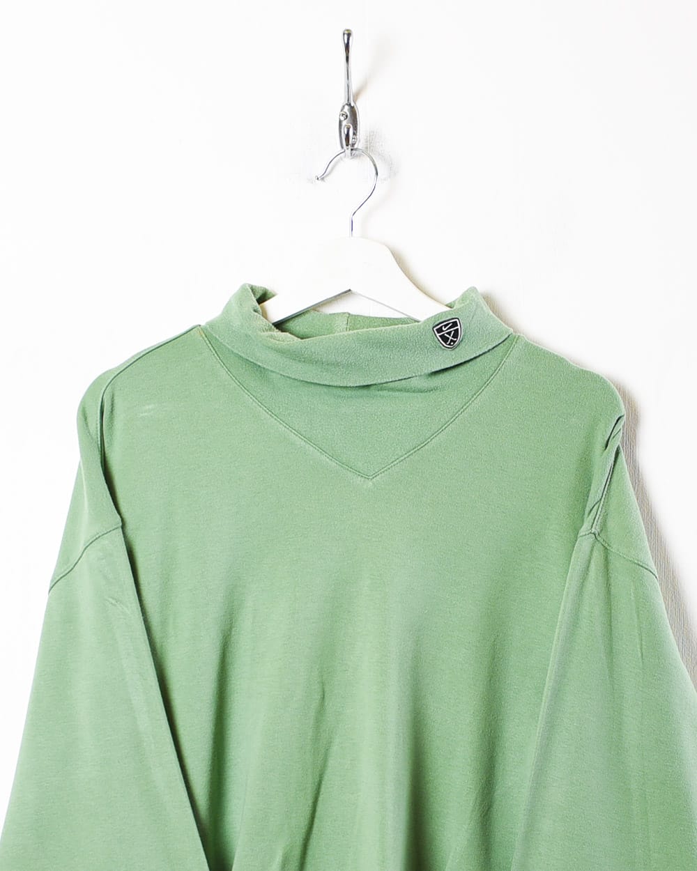 Green Nike Turtle Neck Long Sleeved T-Shirt - Large