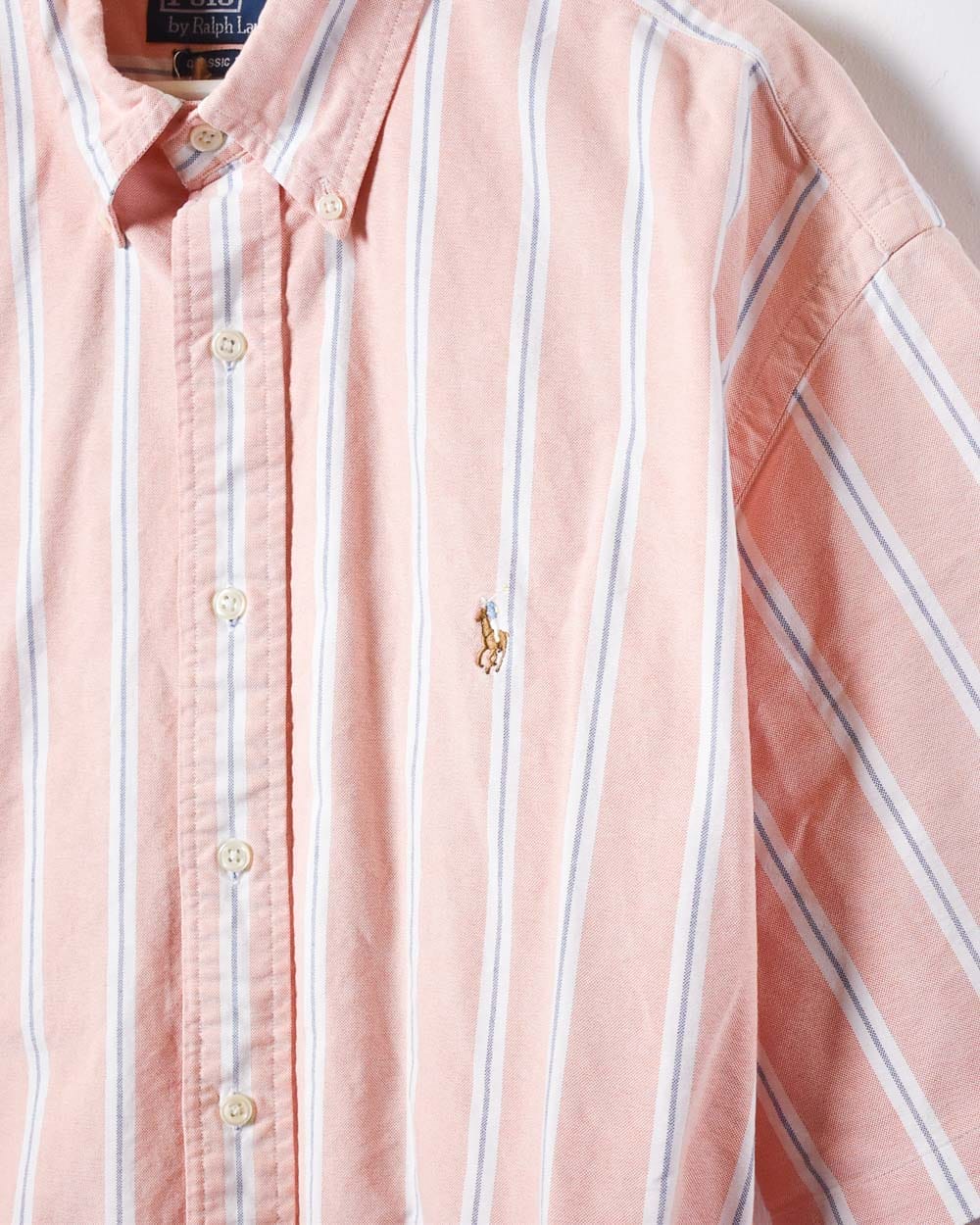 Pink Polo Ralph Lauren Striped Short Sleeved Shirt - XX-Large