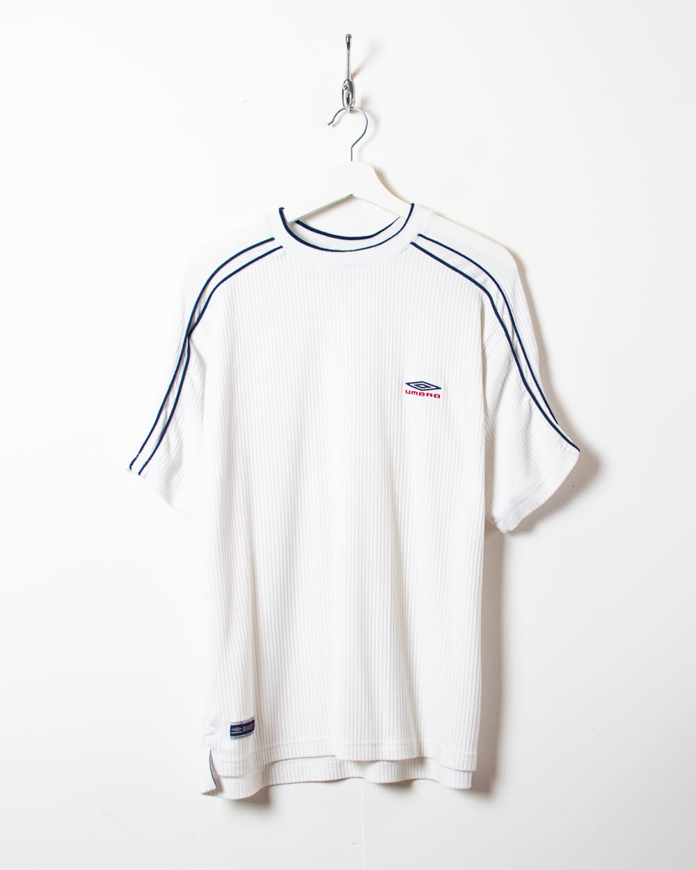 White Umbro Textured T-Shirt - Large