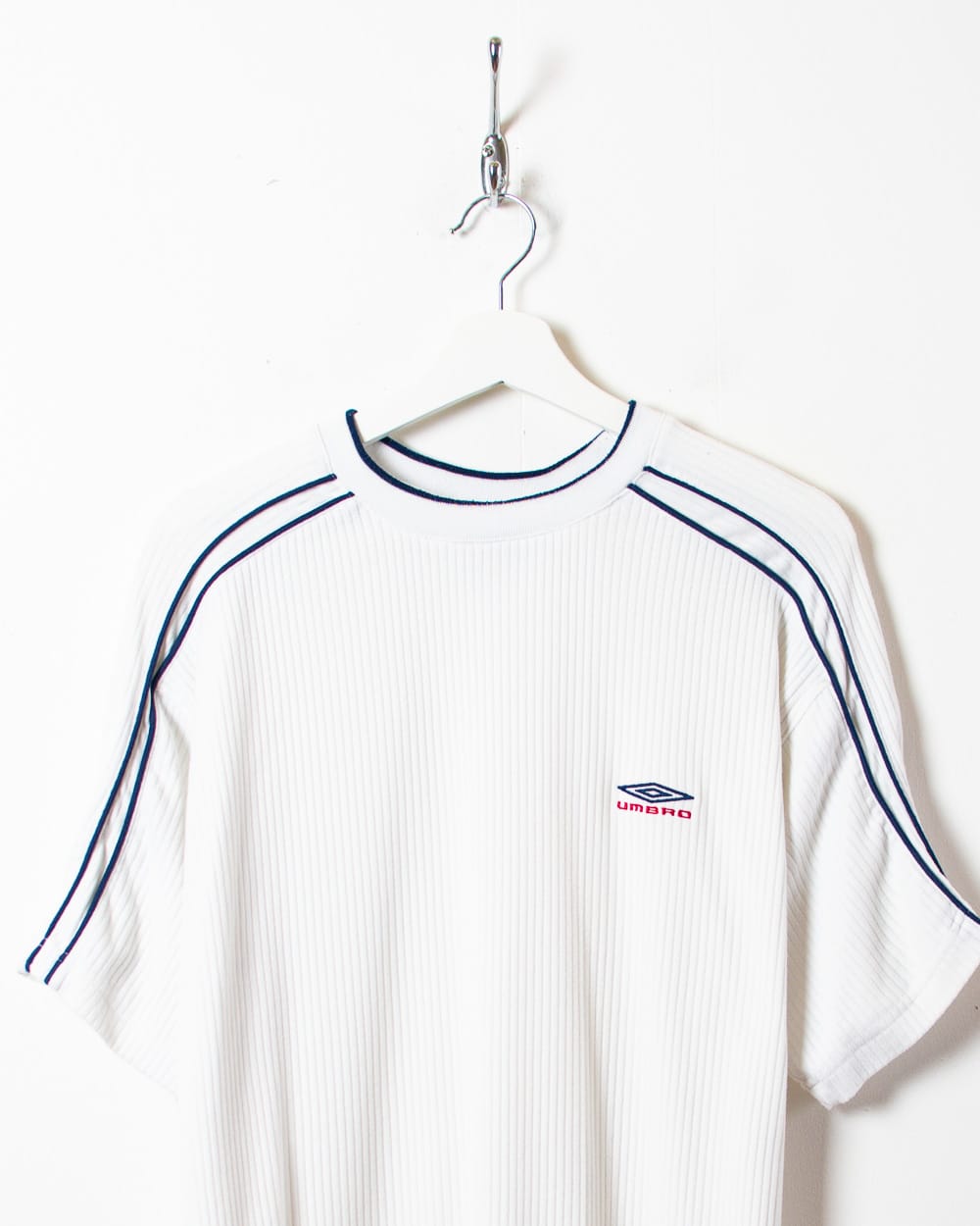 White Umbro Textured T-Shirt - Large