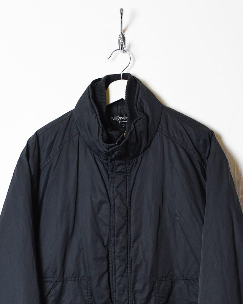 Vintage 90s Black Yves Saint Laurent Jacket - Large Nylon– Domno