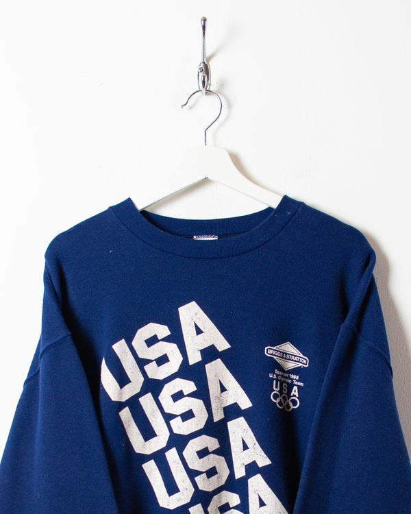 Navy USA Olympic Team 1988 80s Sweatshirt - Large