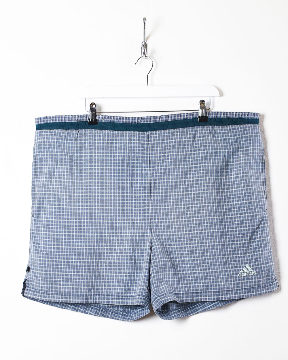 Adidas Checked Mesh Shorts - X-Large - Domno Vintage 