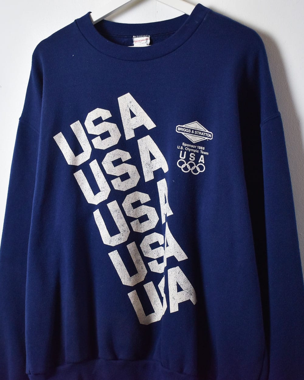 Navy USA Olympic Team 1988 80s Sweatshirt - Large