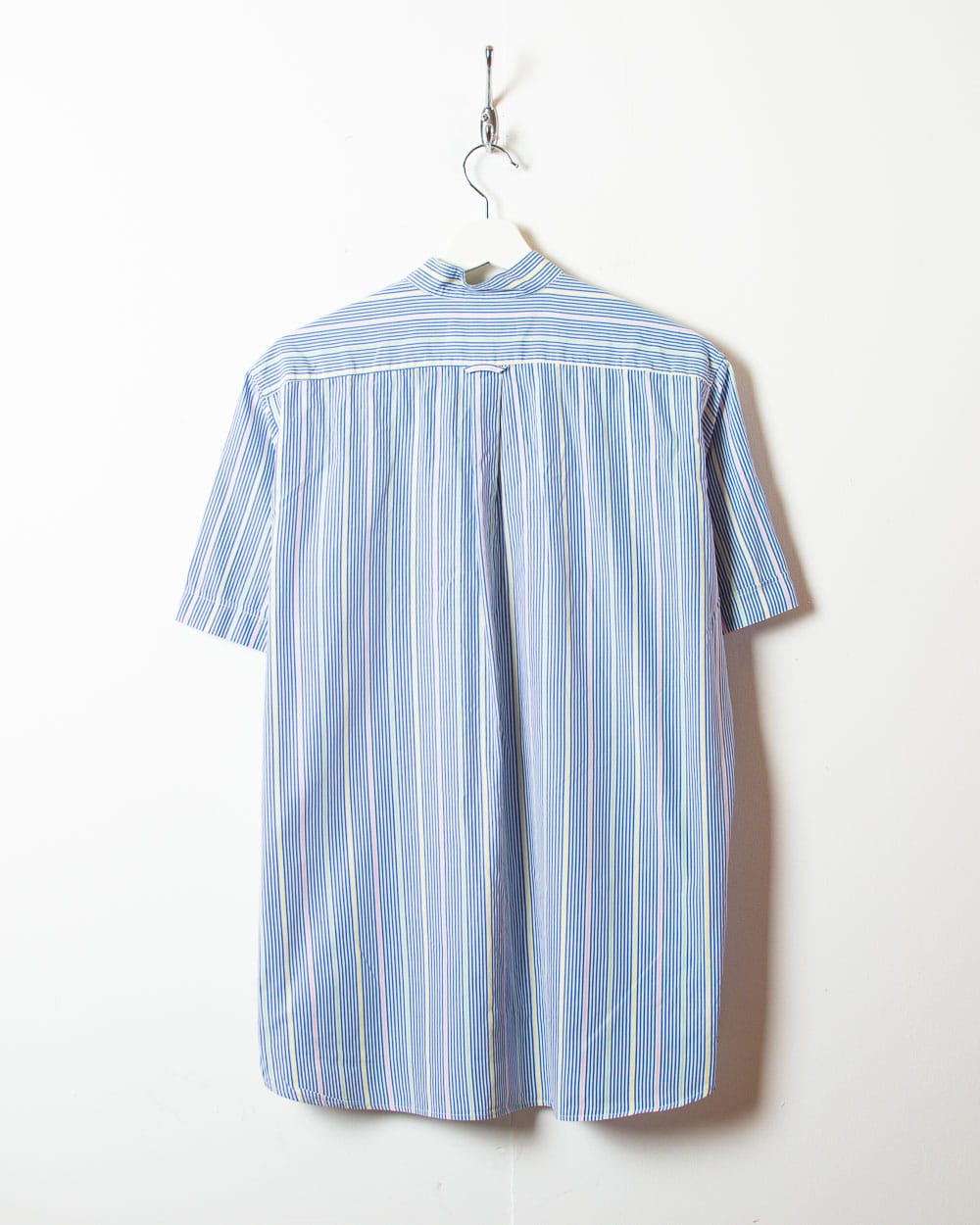 Blue Burberry Striped Short Sleeved Shirt - X-Large
