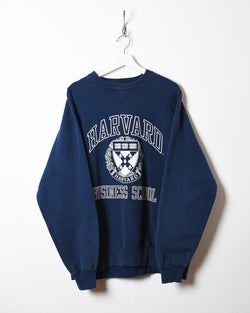 Vintage 90s Navy Champion Harvard Business School Sweatshirt - X