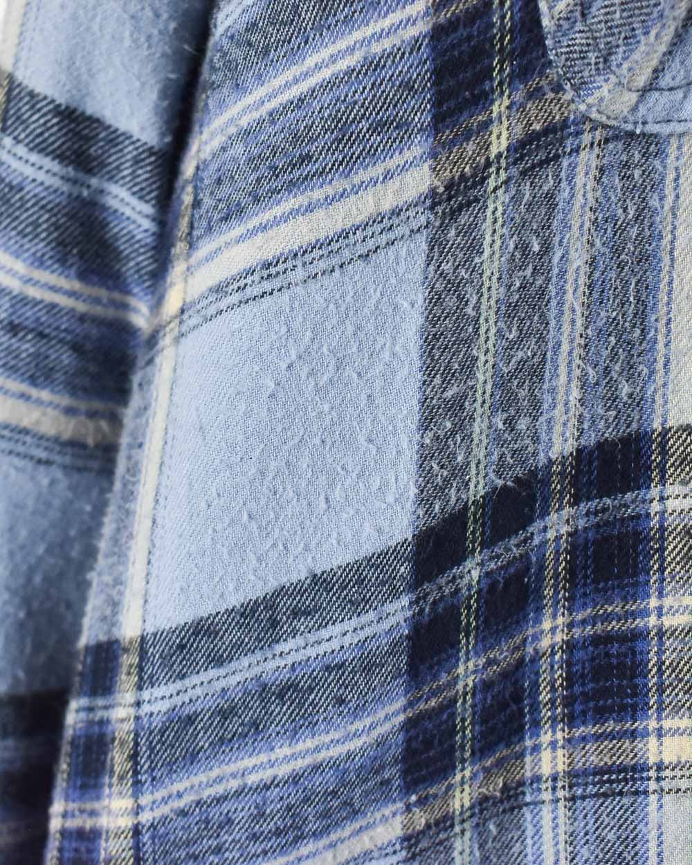 BabyBlue Dickies Padded Hooded Flannel Overshirt - Large