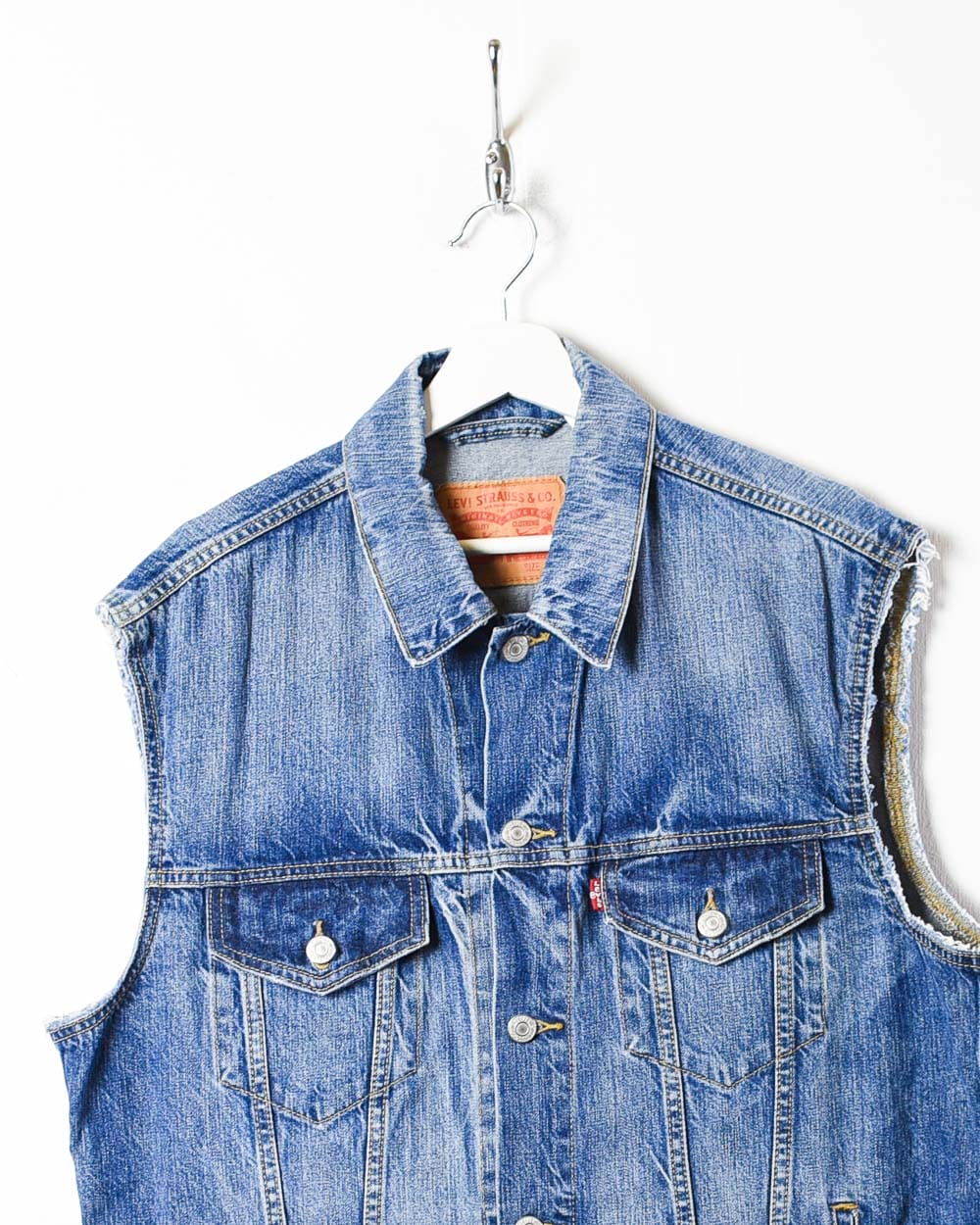 Levi s Denim Jacket Vest Large Domno Vintage