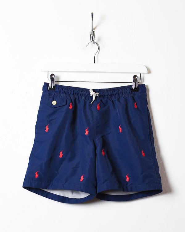 Navy Polo Ralph Lauren Mesh Shorts - Medium Women's