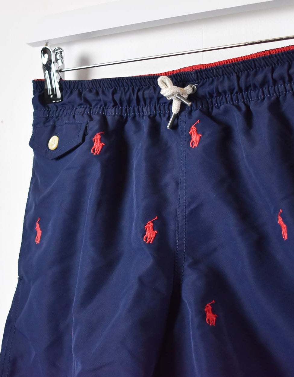 Navy Polo Ralph Lauren Mesh Shorts - Medium Women's