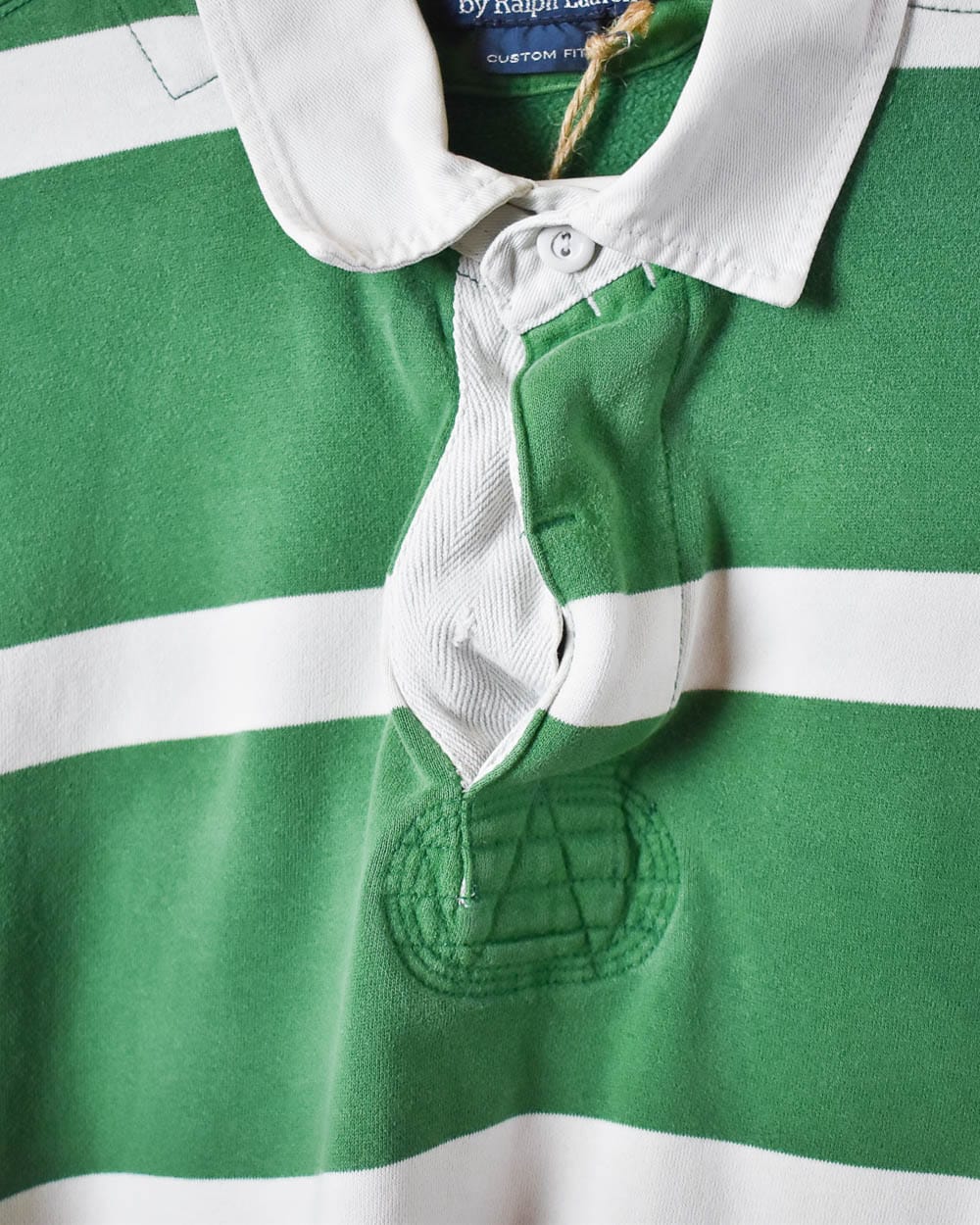 Green Polo Ralph Lauren Striped Rugby Shirt - X-Large