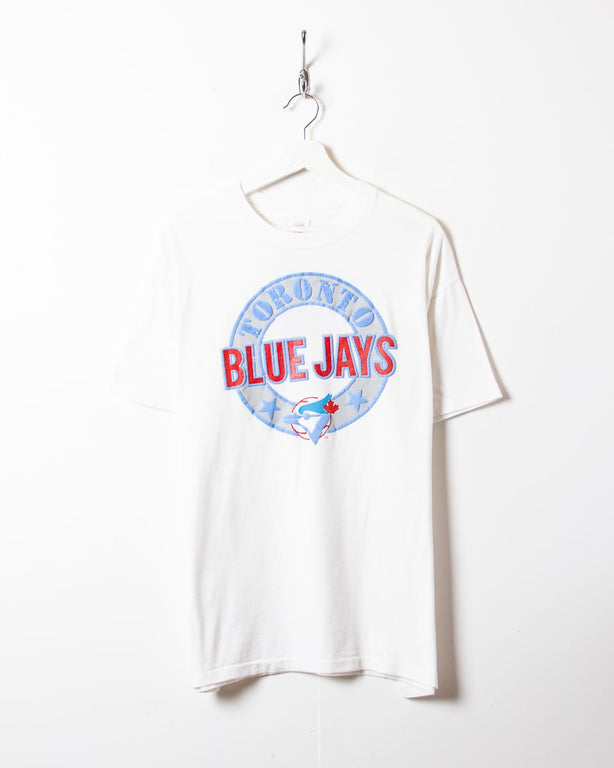 White Logo 7 Toronto Blue Jays Single Stitch T-Shirt - Large