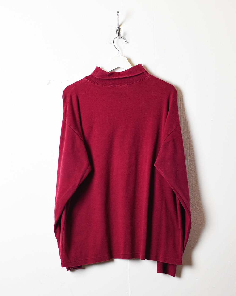 Maroon Reebok Turtle Neck Long Sleeved T-Shirt - Large