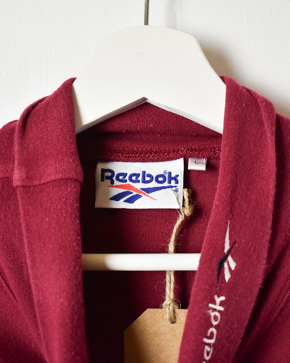 Maroon Reebok Turtle Neck Long Sleeved T-Shirt - Large