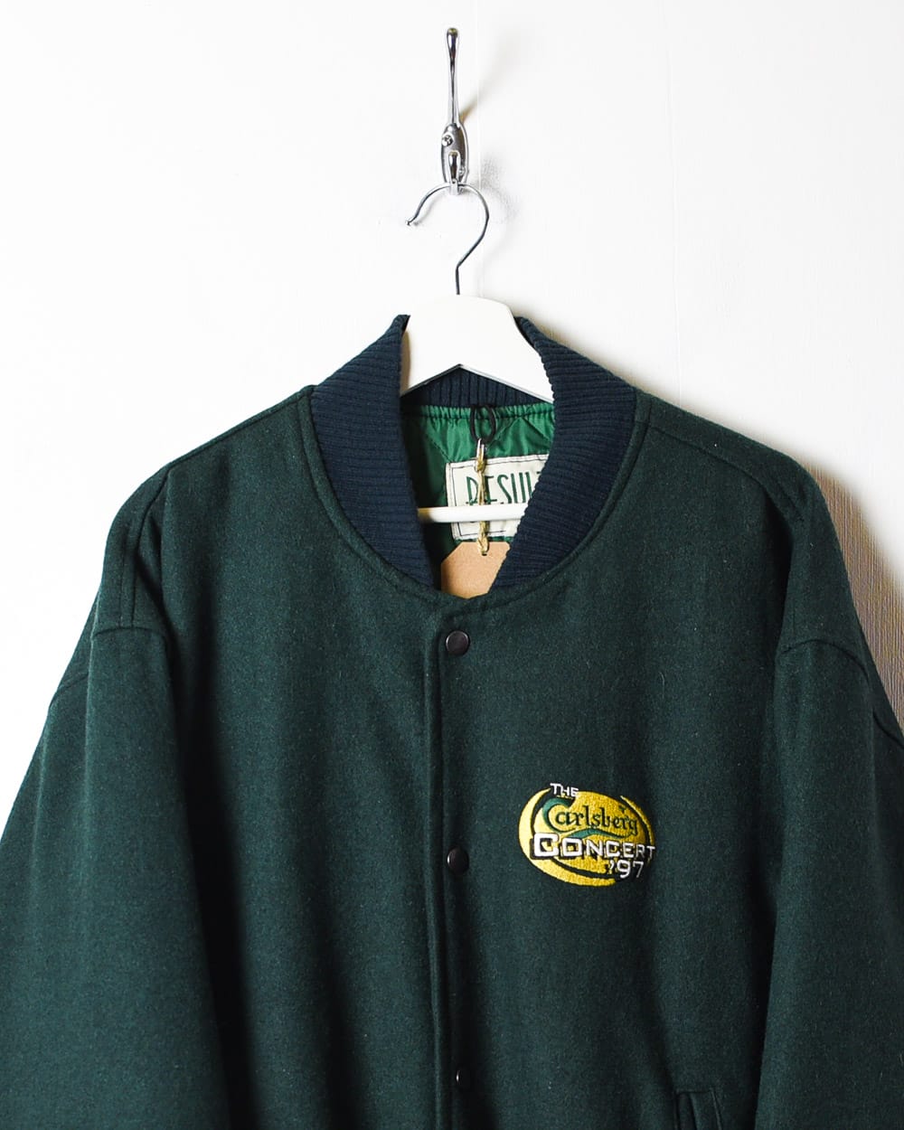 Green The Carlsberg Concert 1997 Crew Wool Varsity Jacket - X-Large