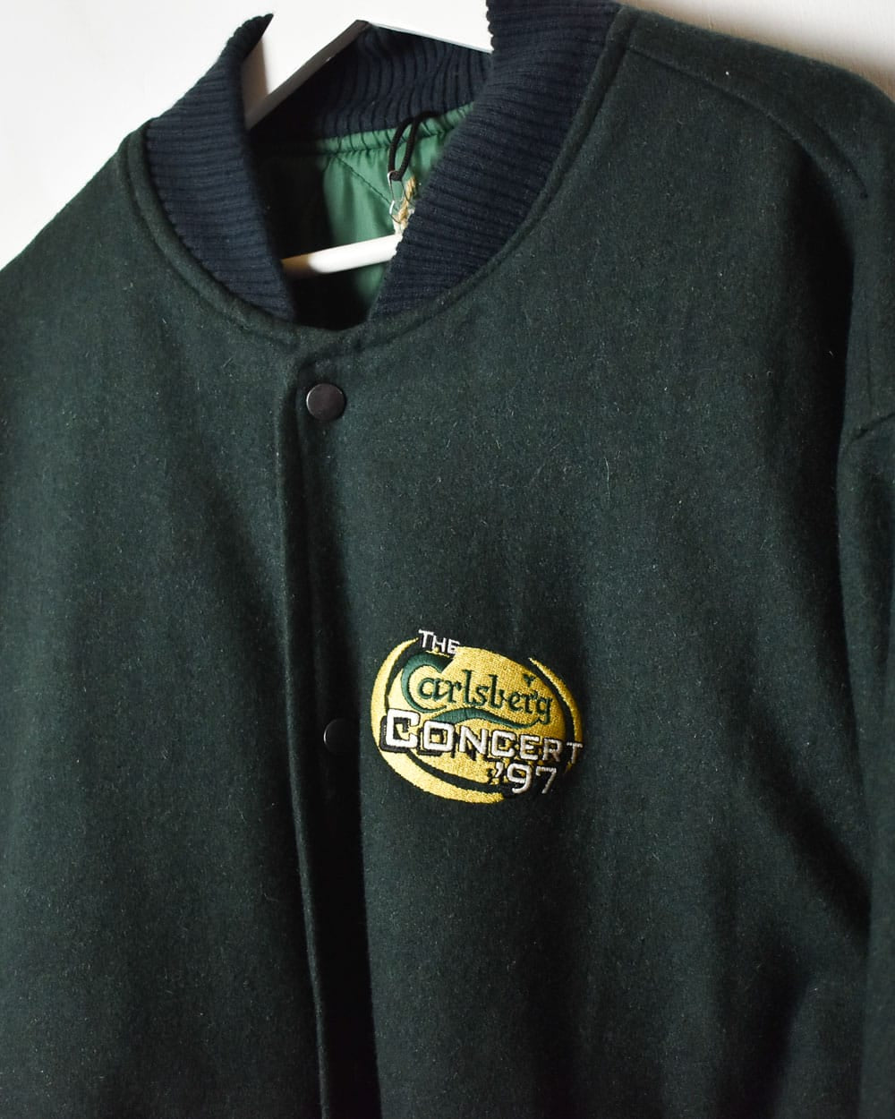 Green The Carlsberg Concert 1997 Crew Wool Varsity Jacket - X-Large