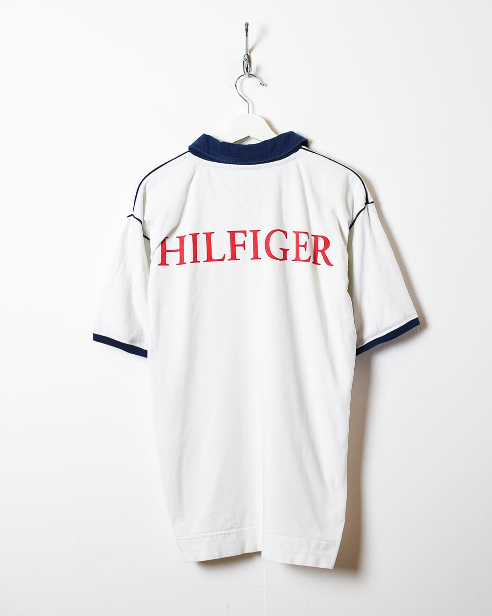 White Tommy Hilfiger Athletics Collared T-Shirt - Medium