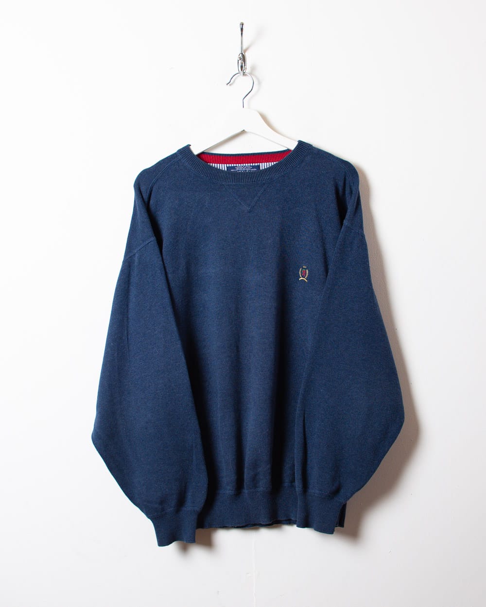 Navy Tommy Hilfiger Knitted Sweatshirt - Large