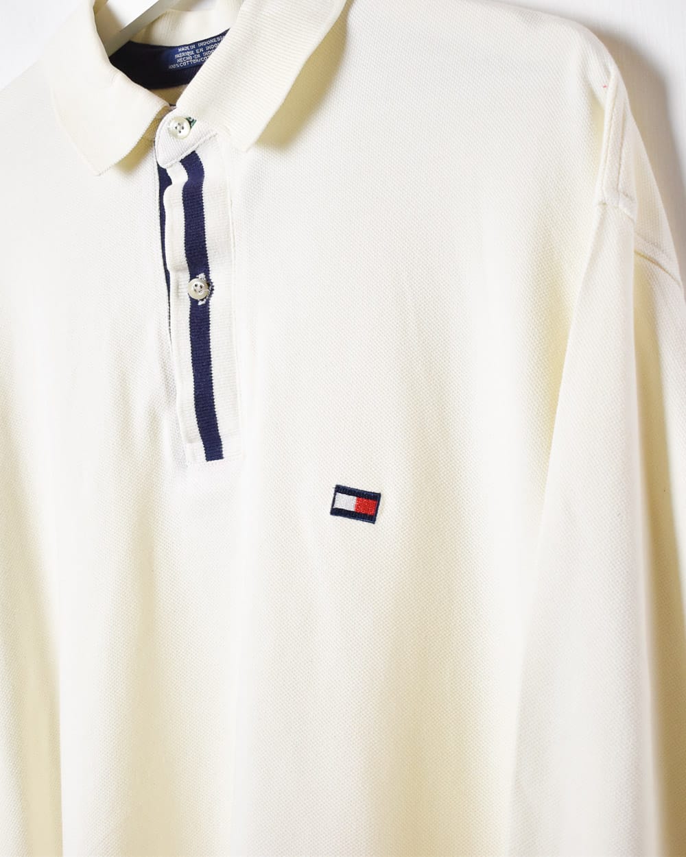 Neutral Tommy Hilfiger Long Sleeved Polo Shirt - Large