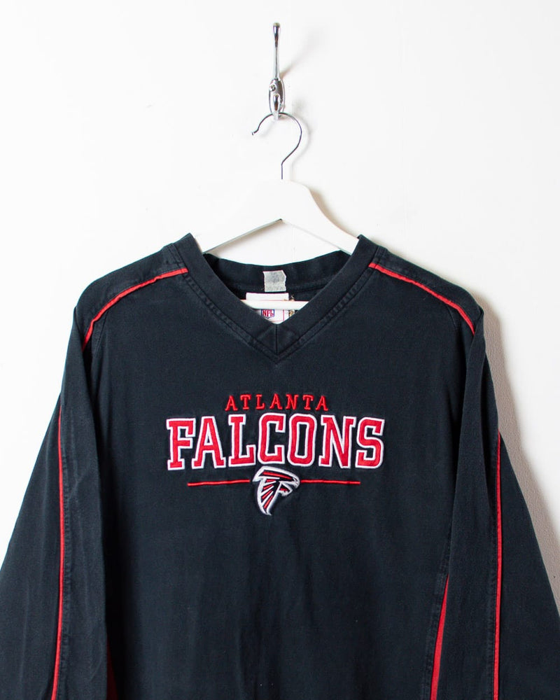 Atlanta Falcons NFL Team Apparel Hooded Sweatshirt Medium Long Sleeve  Black/Red