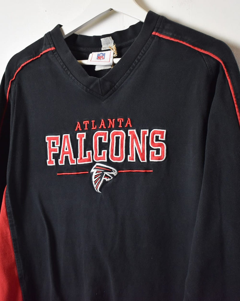 Atlanta Falcons NFL Team Apparel Hooded Sweatshirt Medium Long Sleeve  Black/Red