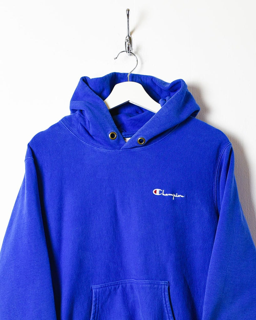 Vintage 00s Blue Champion Reverse Weave Hoodie - Small Cotton